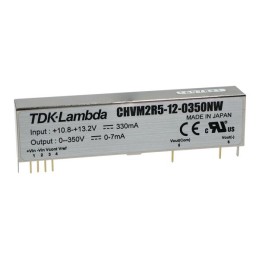 1 pcs - TDK-Lambda CHVM DC-DC Converter, 0 - 2000V dc/ 1mA Output, 10.8 - 16.5 V dc Input, 2W, Through Hole,
