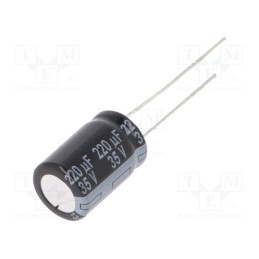1 pcs x PANASONIC - EEUTP1V221 - Capacitor: electrolytic, THT, 220uF, 35VDC, Ø10x16mm, Pitch: 5mm