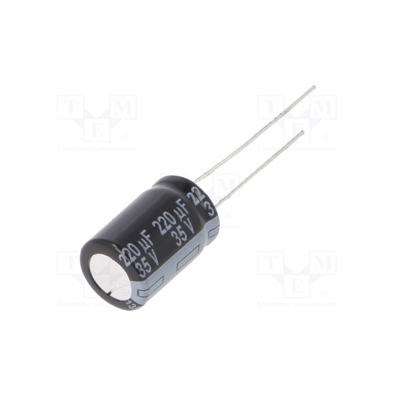 1 pcs x PANASONIC - EEUTP1V221 - Capacitor: electrolytic, THT, 220uF, 35VDC, Ø10x16mm, Pitch: 5mm