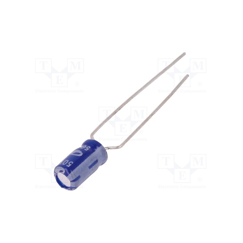 25 pcs x SAMWHA - SS1H335M04007PA18P - Capacitor: electrolytic, THT, 3.3uF, 50VDC, Ø4x7mm, Pitch: 5mm, ±20%