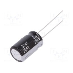 1 pcs x PANASONIC - EEUEB2D330 - Capacitor: electrolytic, THT, 33uF, 200VDC, Ø12.5x20mm, Pitch: 5mm