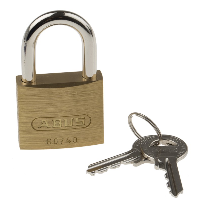1 pcs - ABUS Key Weatherproof Brass, Steel Padlock, 6mm Shackle, 40mm Body