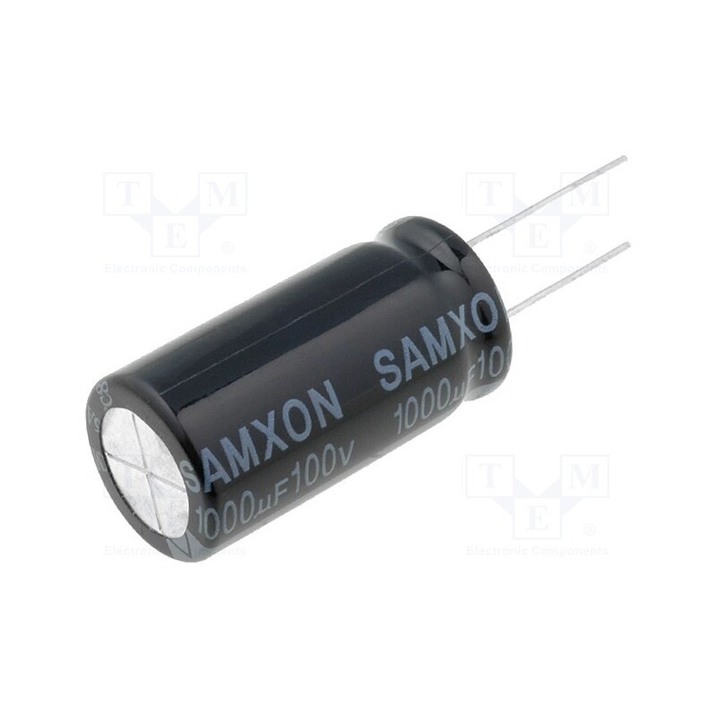 1 pcs x SAMXON - ESK108M2AL40RRS0P - Capacitor: electrolytic, THT, 1mF, 100VDC, Ø18x40mm, ±20%