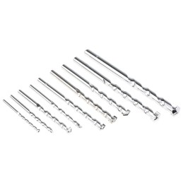 1 Set - RS PRO 9-Piece Twist Drill Bit Set for Masonry, 12mm Max, 4mm Min, Tungsten Carbide Tipped Bits