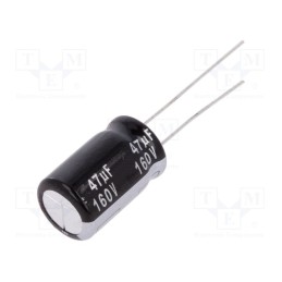 1 pcs x PANASONIC - EEUEB2C470 - Capacitor: electrolytic, THT, 47uF, 160VDC, Ø12.5x20mm, Pitch: 5mm