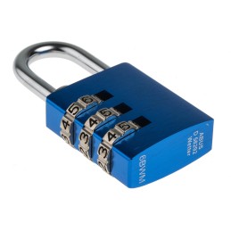 1 pcs - ABUS 145/30 Combination Weatherproof Aluminium, Steel Safety Padlock, 5mm Shackle, 30mm Body