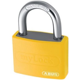 1 pcs - ABUS Key Weatherproof Aluminium, Steel Safety Padlock, Keyed Alike, 6.5mm Shackle, 43mm Body