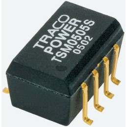 1 pcs - TRACOPOWER TSM DC-DC Converter, 12V dc/ 80mA Output, 4.5 - 5.5 V dc Input, 1W, Surface Mount, +85°C Max Temp