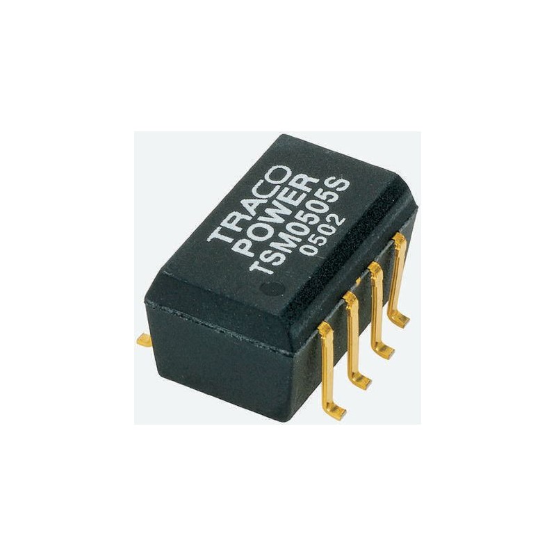 1 pcs - TRACOPOWER TSM DC-DC Converter, 12V dc/ 80mA Output, 4.5 - 5.5 V dc Input, 1W, Surface Mount, +85°C Max Temp
