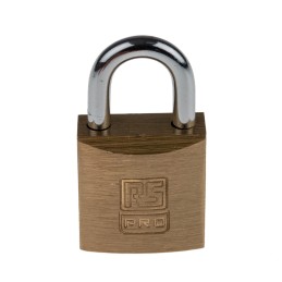 1 pcs - RS PRO Key Weatherproof Brass Padlock, 4mm Shackle, 20mm Body