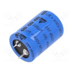 1 pcs x VISHAY - MAL225746221E3 - Capacitor: electrolytic, SNAP-IN, 220uF, 400VDC, Ø25x35mm, ±20%