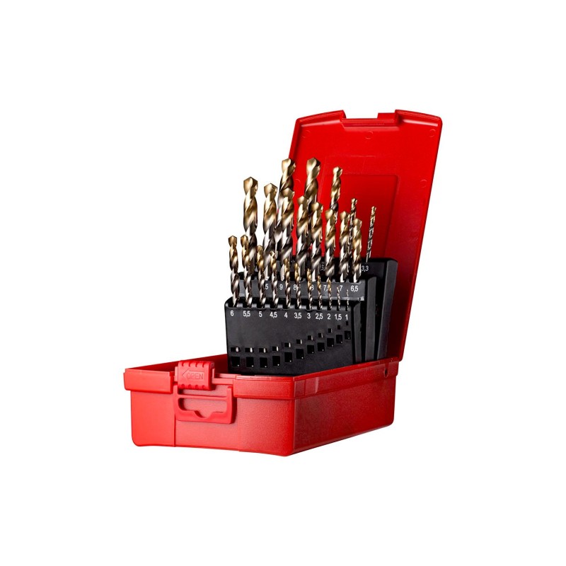 1 Set - Dormer 24-Piece Jobber Drill Set for Multi-Material, 10.5mm Max, 1mm Min