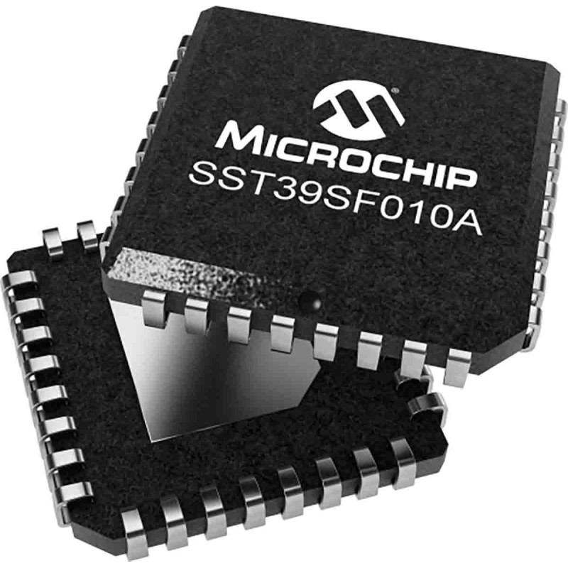 10 pcs - Microchip NOR 1Mbit Parallel Flash Memory 32-Pin PLCC-32, SST39SF010A-55-4I-NHE-T