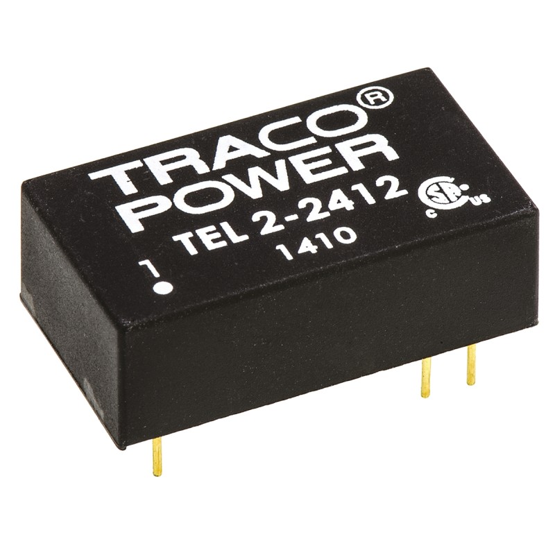 1 pcs - TRACOPOWER TEL 2 DC-DC Converter, 12V dc/ 165mA Output, 18 - 36 V dc Input, 2W, Through Hole, +75°C Max Temp