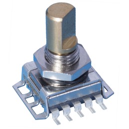10 pcs - Elma 16 Pulse 2 bit Quadrature Mechanical Rotary Encoder with a 6 mm Slotted Shaft