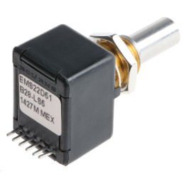 42 pcs - Bourns 512 Pulse Incremental Mechanical Rotary Encoder with a 6.34 mm Plain Shaft (Indexed), Bracket Mount