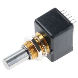 42 pcs - Bourns 512 Pulse Incremental Mechanical Rotary Encoder with a 6.34 mm Plain Shaft (Indexed), Bracket Mount