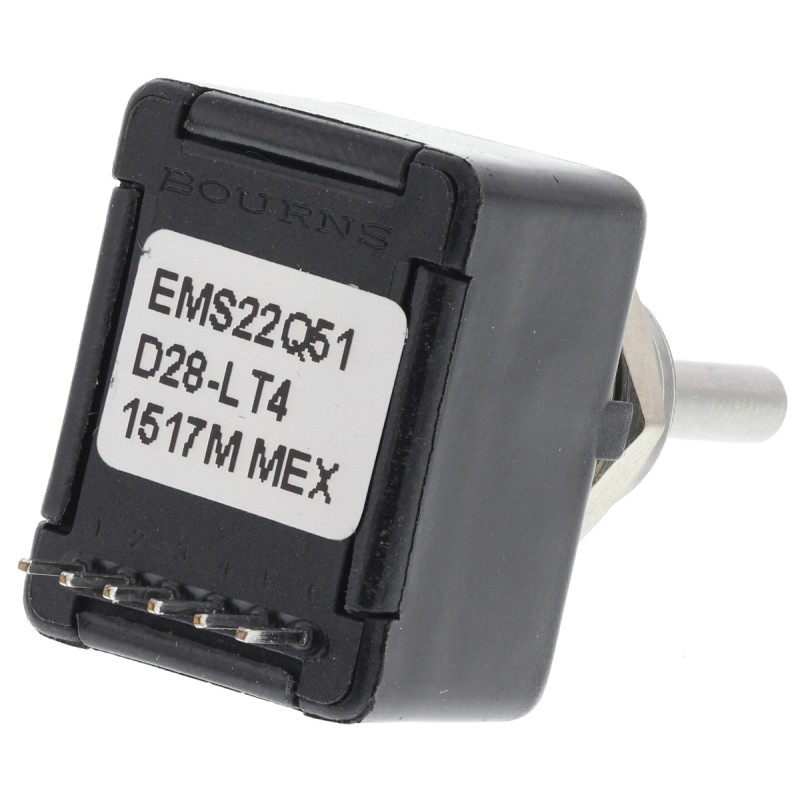 42 pcs - Bourns 256 Pulse Incremental Mechanical Rotary Encoder with a 3.17 mm Plain Shaft (Indexed), Bracket Mount