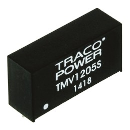 1 pcs - TRACOPOWER TMV DC-DC Converter, 5V dc/ 200mA Output, 10.8 - 13.2 V dc Input, 1W, Through Hole, +85°C Max Temp