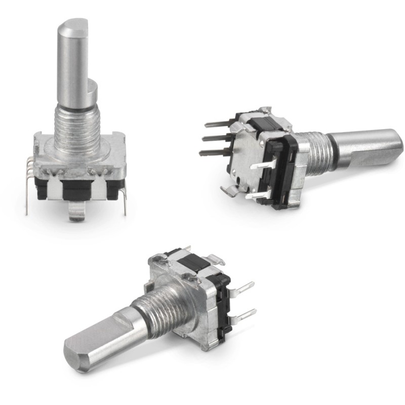 2 pcs - Wurth Elektronik 15 Pulse Incremental Mechanical Rotary Encoder with a 6 mm, Through Hole