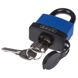 1 pcs - ABUS Key Weatherproof Brass, Stainless Steel Weatherproof Padlock, 8mm Shackle, 53mm Body