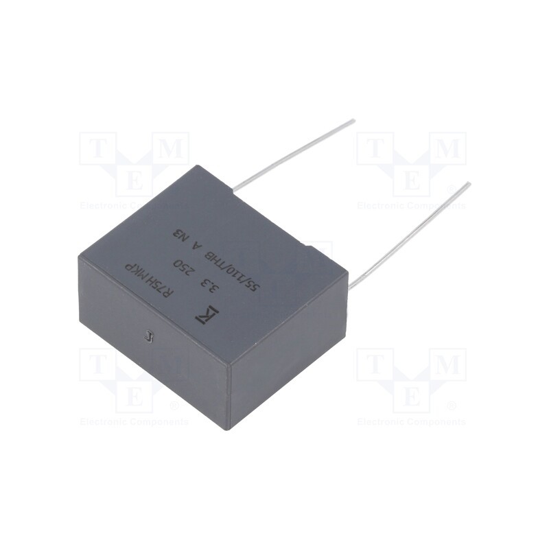 1 pcs x KEMET - R75IN433050H4J - Capacitor: polypropylene, 3.3uF, 26.5x13x22mm, THT, ±5%, 22.5mm