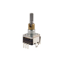 100 pcs - Bourns 15 Pulse Quadrature Mechanical Rotary Encoder with a 2 mm Flat (Inner Shaft), Slot (Outer Shaft) Shaft (Not