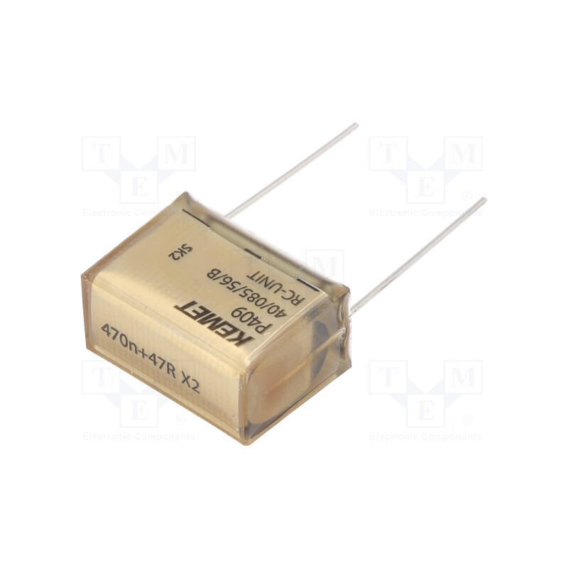 1 pcs x KEMET - P409EL474M275AH470 - Capacitor: paper, X2, 470nF, 275VAC, 25.4mm, ±20%, THT, P409, 630VDC