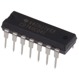 10 pcs - Texas Instruments CD74HC04E Hex CMOS Inverter, 14-Pin PDIP
