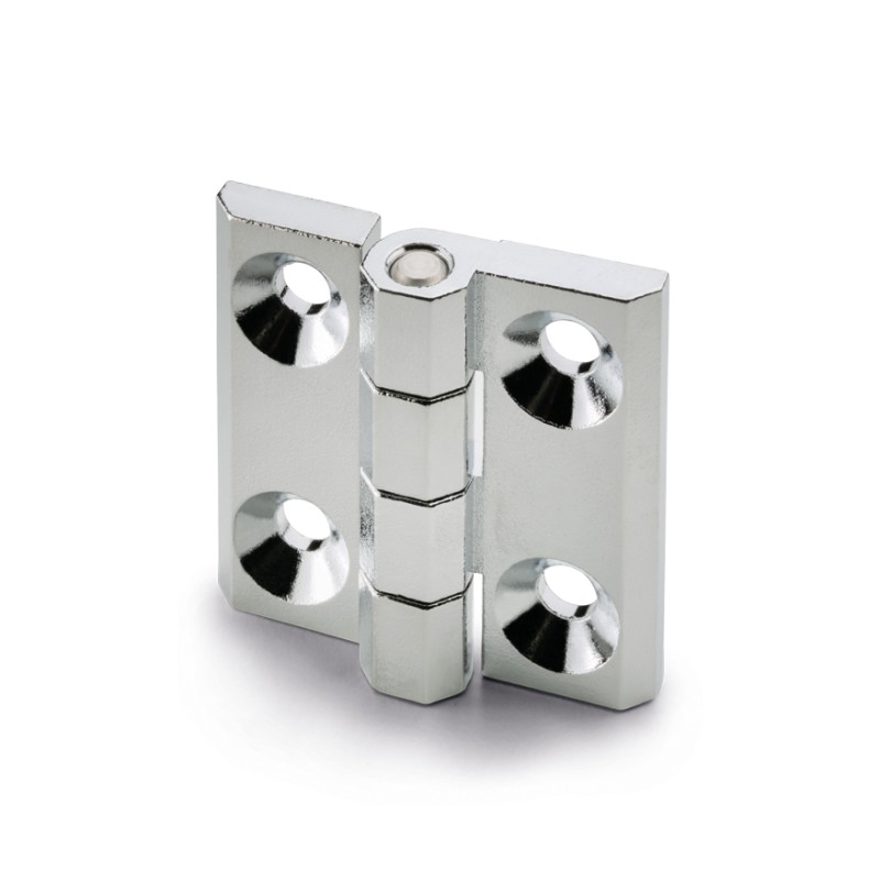 1 pcs - Elesa Zinc Alloy Butt Hinge with a Fixed Pin, Screw Fixing, 40mm x 40mm x 9mm