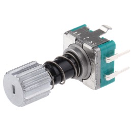 80 pcs - Alps Alpine 15 Pulse Incremental Mechanical Rotary Encoder with a 9 mm Knurl Shaft (Not Indexed), Through Hole