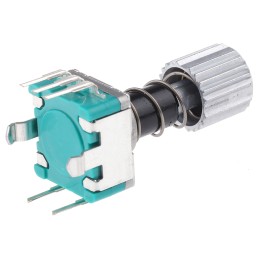 80 pcs - Alps Alpine 15 Pulse Incremental Mechanical Rotary Encoder with a 9 mm Knurl Shaft (Not Indexed), Through Hole