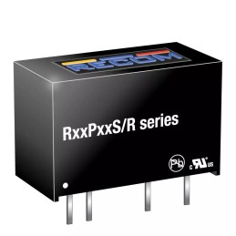 1 pcs - Recom RxxPxx/R DC-DC Converter, 12V dc/ 84mA Output, 10.8 - 13.2 V dc Input, 1W, Through Hole, +85°C Max Temp