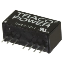 1 pcs - TRACOPOWER TMR 3WIE DC-DC Converter, 5V dc/ 600mA Output, 4.5 - 18 V dc Input, 3W, Through Hole, +85°C Max Temp