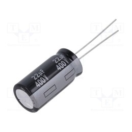 1 pcs x PANASONIC - EEUED2G220 - Capacitor: electrolytic, THT, 22uF, 400VDC, Ø12.5x25mm, Pitch: 5mm