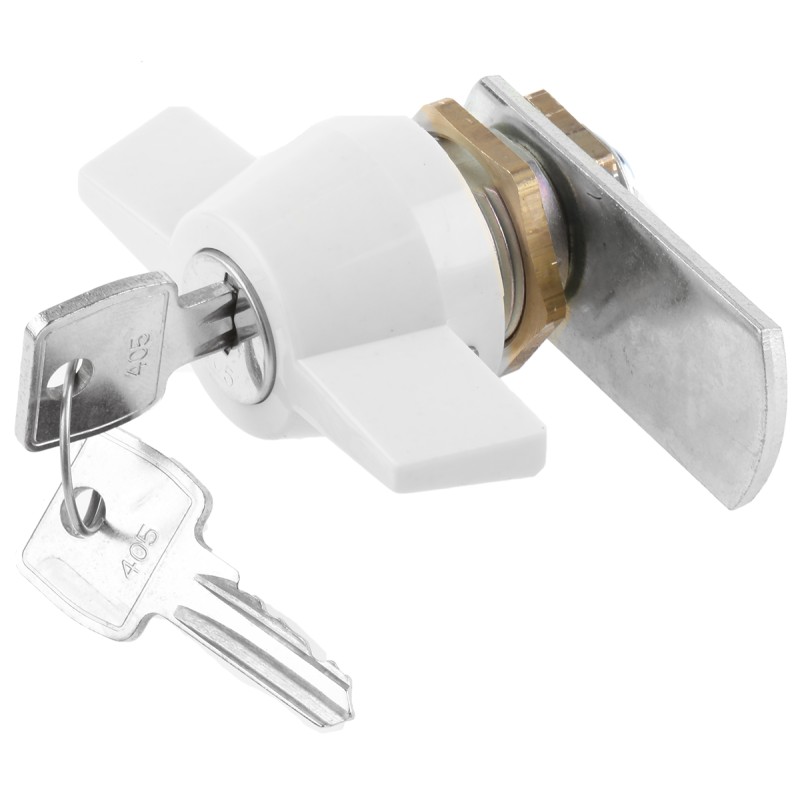 1 pcs - Euro-Locks a Lowe & Fletcher group Company Camlock, 13.2mm Panel-to-Tongue, 22.3 x 19.2mm Cutout, Key Unlock