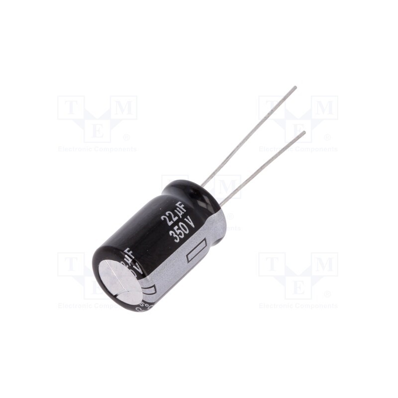 1 pcs x PANASONIC - EEUEB2V220 - Capacitor: electrolytic, THT, 22uF, 350VDC, Ø12.5x20mm, Pitch: 5mm