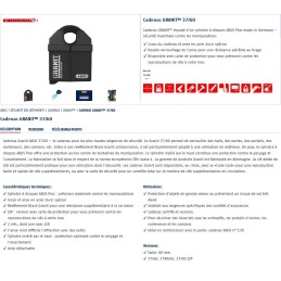 1 pcs - ABUS Key Steel Padlock, 16mm Shackle, 65mm Body