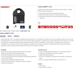 1 pcs - ABUS Key Steel Padlock, 16mm Shackle, 65mm Body