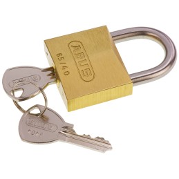 1 pcs - ABUS Key Weatherproof Brass, Stainless Steel Weatherproof Padlock, Keyed Alike, 6.5mm Shackle, 40mm Body