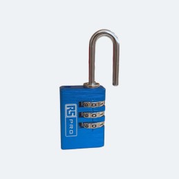 1 pcs - RS PRO Combination Aluminium Combination Padlock, 3mm Shackle, 23mm Body