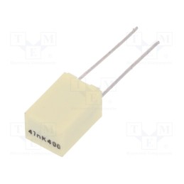 2 pcs x KEMET - R82MC2470DQ50K - Capacitor: polyester, 47nF, 200VAC, 400VDC, 5mm, ±10%, 7.2x6x11mm