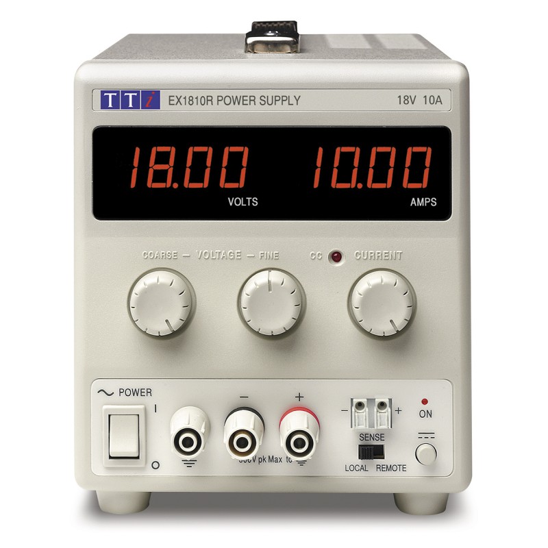 1 pcs - Aim-TTi EX-R Series Digital Bench Power Supply, 0 - 18V, 0 - 10A, 1-Output, 180W - RS Calibrated