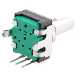 10 pcs - Bourns 24 Pulse Incremental Mechanical Rotary Encoder with a 6 mm Flat Shaft, Through Hole