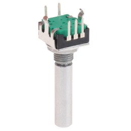 10 pcs - Bourns 24 Pulse Incremental Mechanical Rotary Encoder with a 6 mm Flat Shaft (Not Indexed), Through Hole