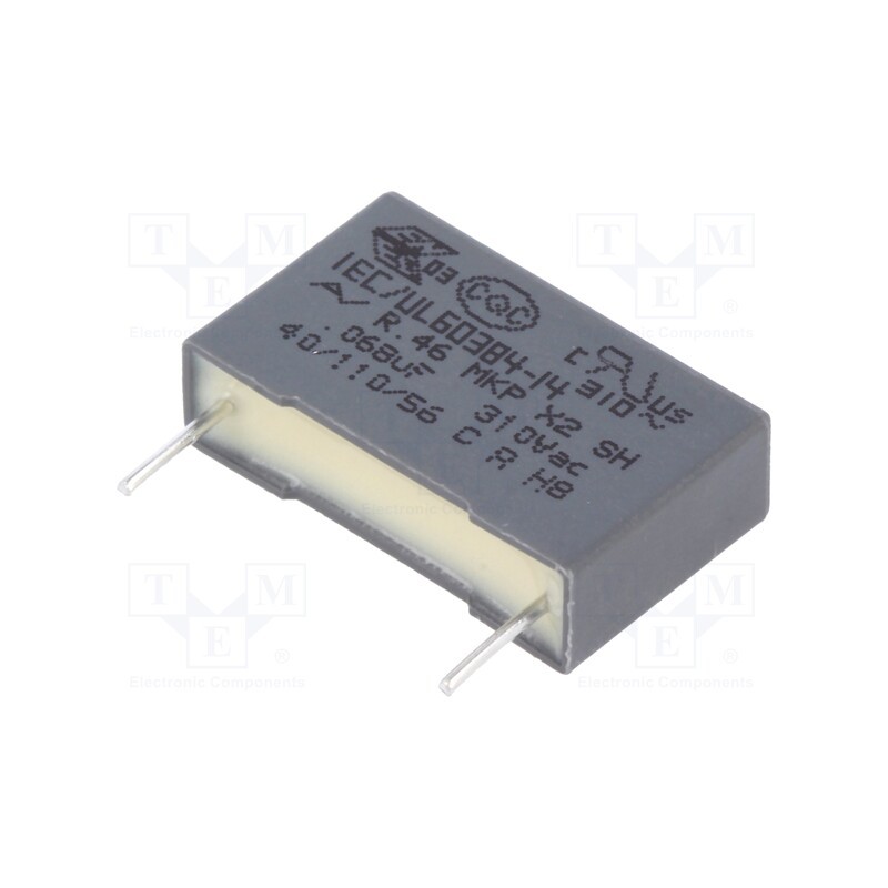 2 pcs x KEMET - R463I26800001M - Capacitor: polypropylene, 68nF, 18x5x11mm, THT, ±20%, 15mm, 630VDC