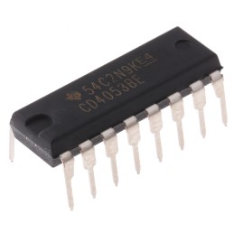 10 pcs - Texas Instruments CD4053BE Multiplexer/Demultiplexer Triple 2:1 12 V, 15 V, 18 V, 5 V, 9 V, 16-Pin PDIP