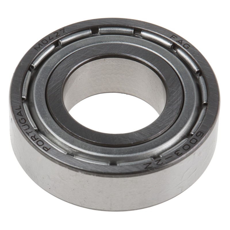 1 pcs - FAG 6003-2Z Single Row Deep Groove Ball Bearing- Both Sides Shielded 17mm I.D, 35mm O.D