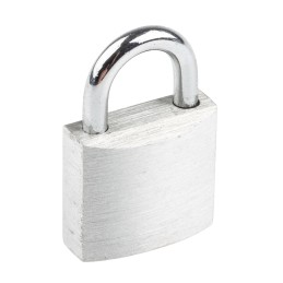 1 pcs - RS PRO Key Weatherproof Aluminium Safety Padlock, 5mm Shackle, 27mm Body