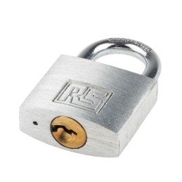 1 pcs - RS PRO Key Weatherproof Aluminium Safety Padlock, 5mm Shackle, 27mm Body